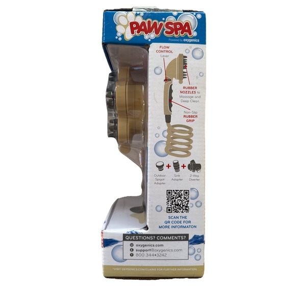 Paw Spa Jet Shower Pet Washing Kit Massaging Rubber‎ Nozzle Oxygenics New In Box - Picture 4 of 5